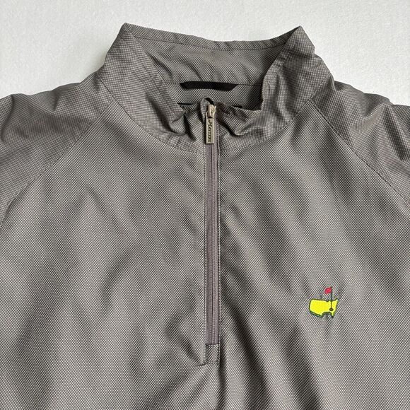 Masters Tournament Pullover 1/4 Zip Jacket Mens L Gray Golf Clubhouse Collection - Picture 2 of 11